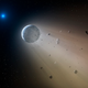 Ilustración para el artículo titulado El telescopio espacial Kepler capta una estrella destruyendo un pequeño planeta